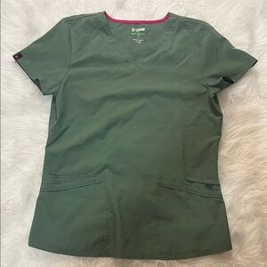 Scrubstar Olive Short Sleeve V-Neck Top